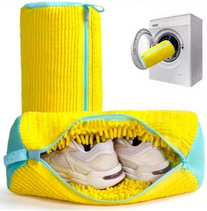 Bolsa de Lavado de  Zapatos Para Lavadora - Anti Esfuerzo El Fin de Sufrir Lavando Tenis a Mano